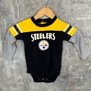 Black and yellow‎ Steelers baby bodysuit Onsie 24 Months #NFL #Steelers